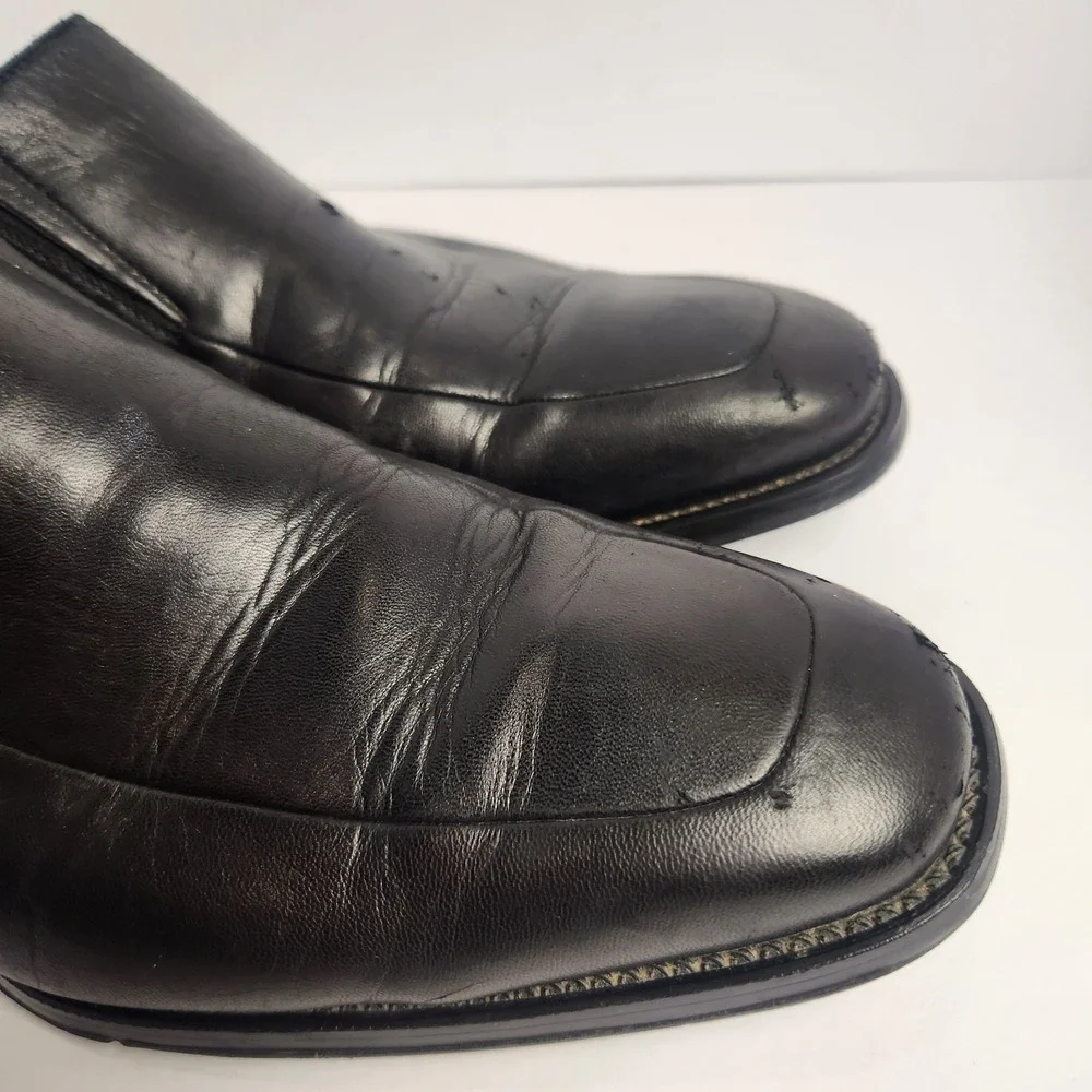 Magnanni Men's Black Leather Classy Comfortable Minimalist Dress Shoes Size 10D‎